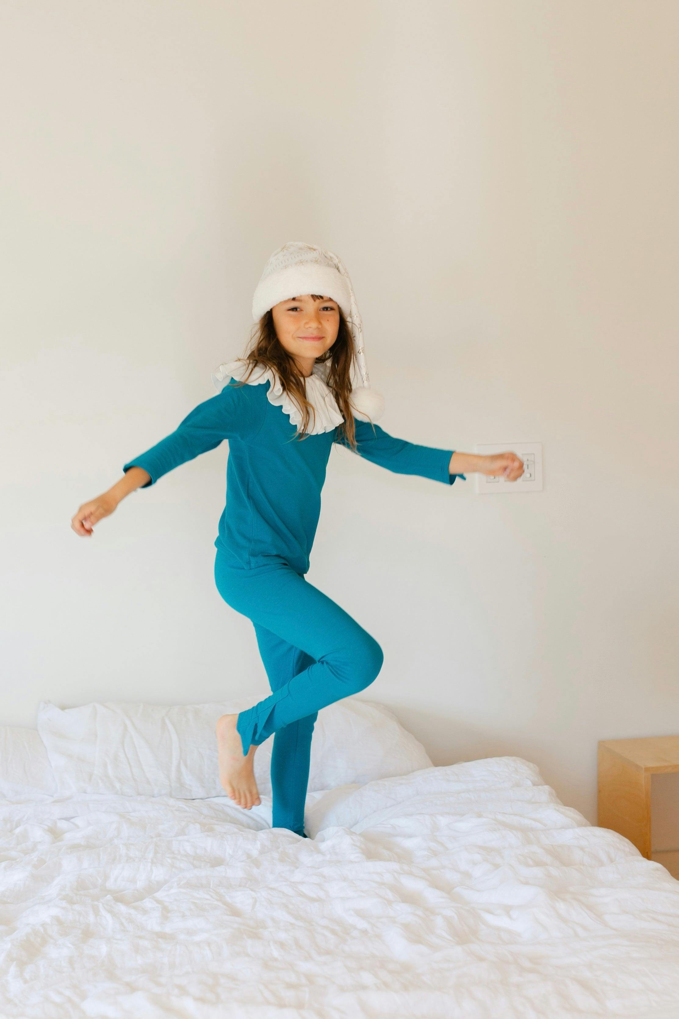 Jade Holiday Elf Pajama Costume- Christmas Gift for Kids - Cozy Cotton Stocking Stuffer