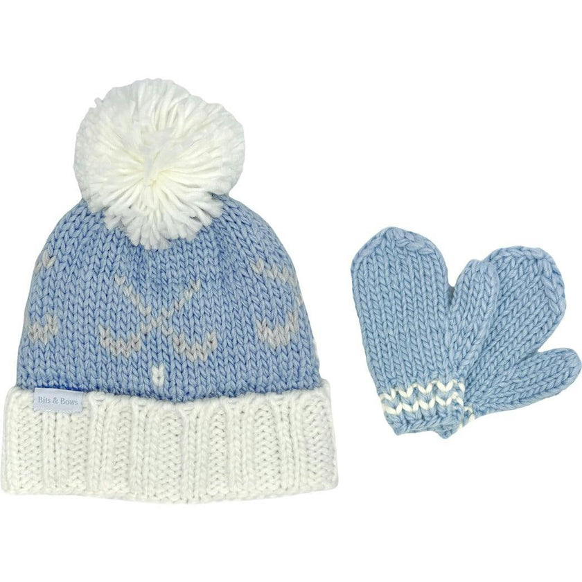 Golf Bobble Hat & Mittens Set