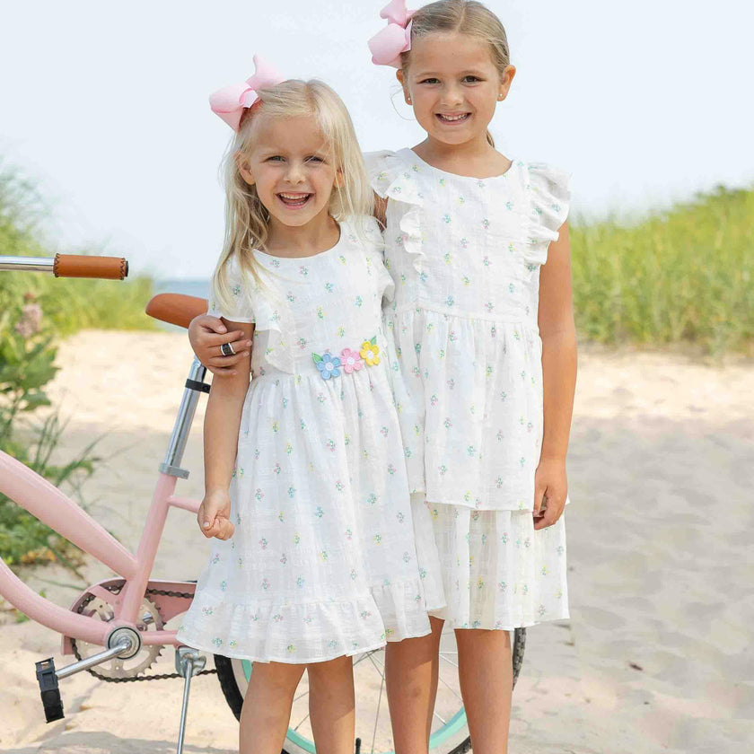 Printed Floral Dress With Ruffles