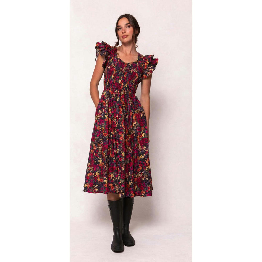 Hattie Dress in Night Garden