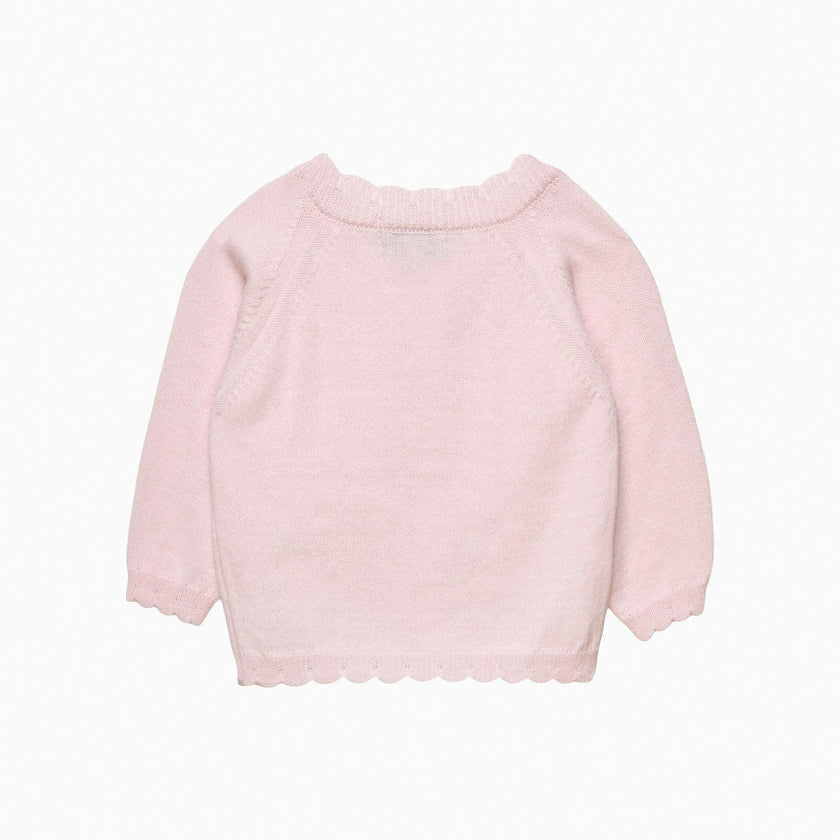 Baby Duck Cardigan in Pale Pink