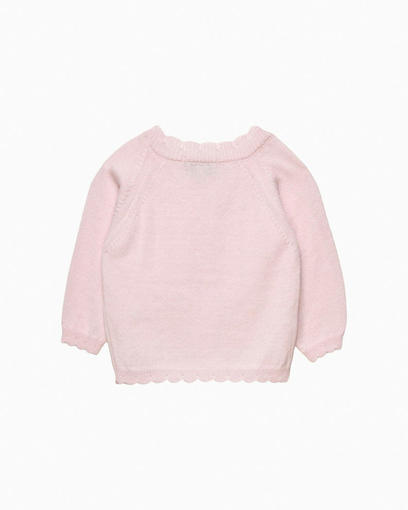 Baby Duck Cardigan in Pale Pink