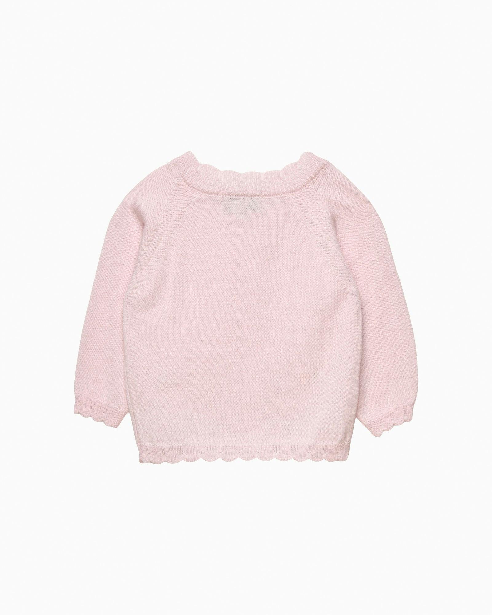 Baby Duck Cardigan in Pale Pink