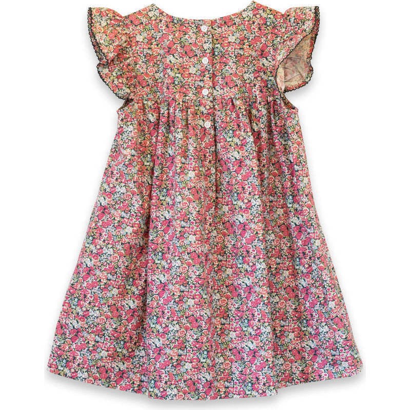 Girls Hannah Dress with Flutter Sleeves | Rosewood