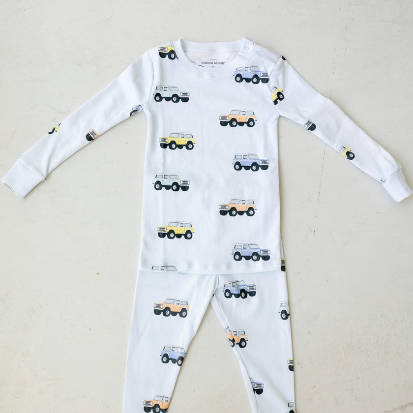 bronco long sleeve pajama set