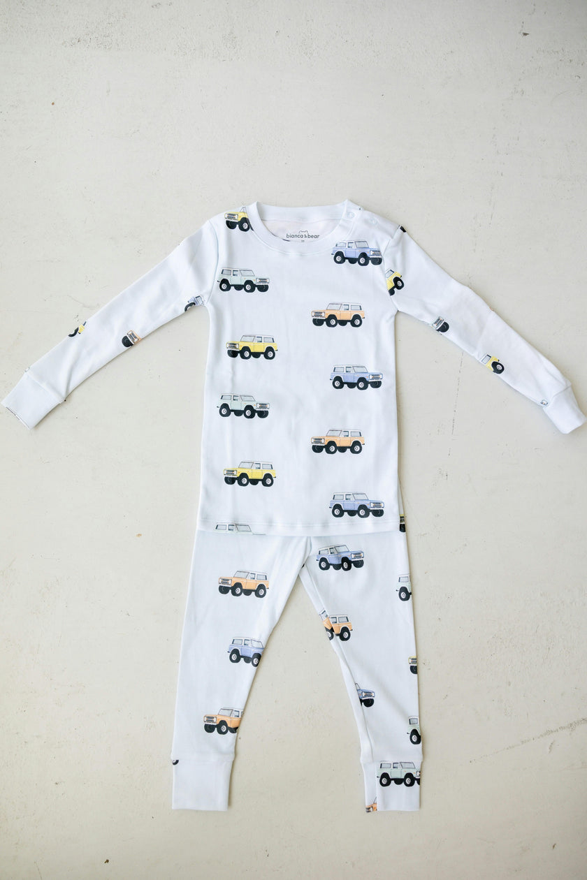 bronco long sleeve pajama set