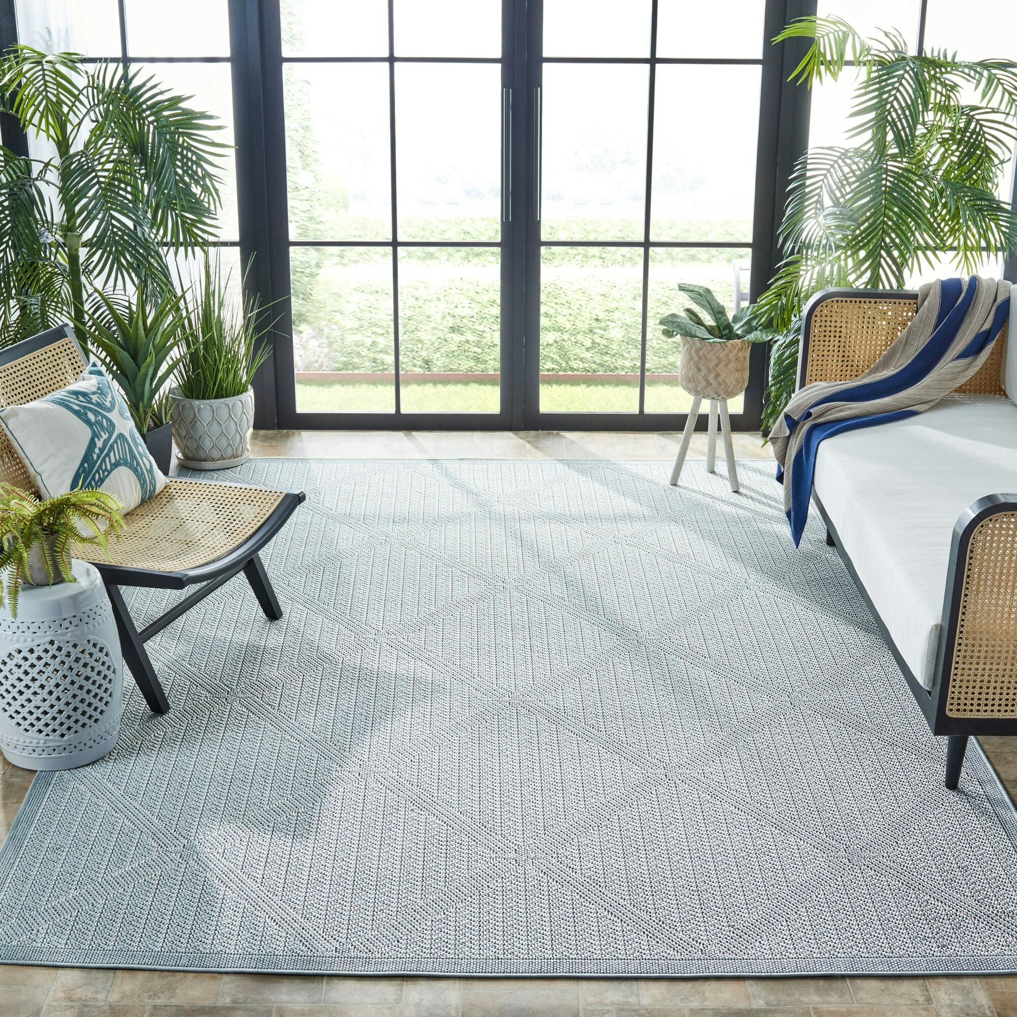 Bermuda Sienna Indoor/Outdoor Rug, Light Blue