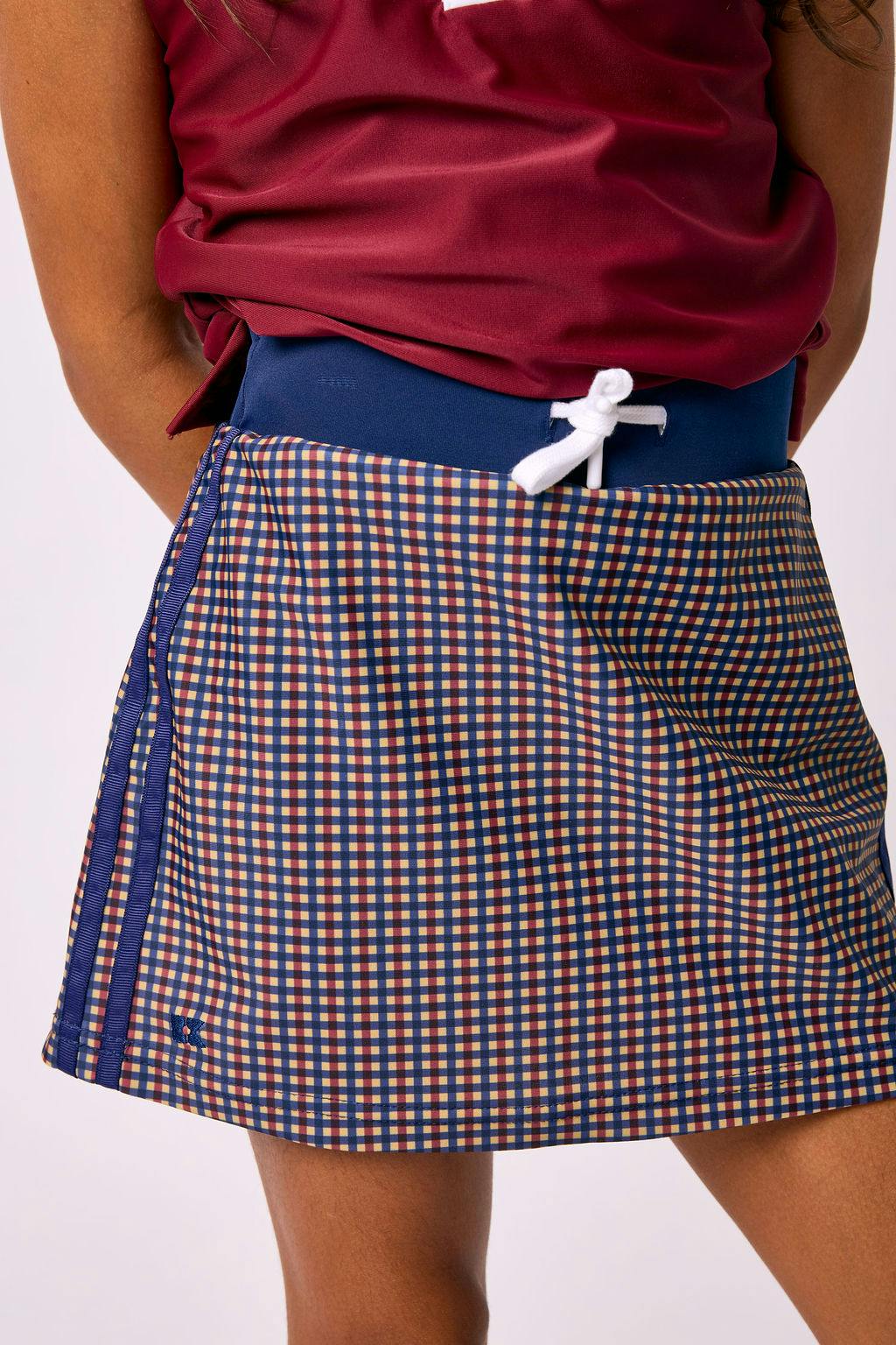 gingham tennis skort
