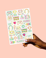 Game On Neon Tattoos - 60 temporary tattoos