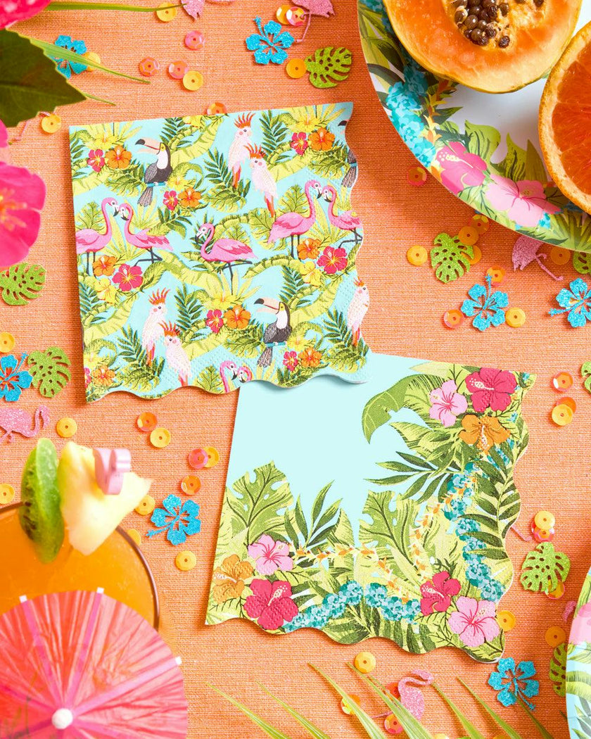 Tropical Napkins - 24 wavy paper napkins