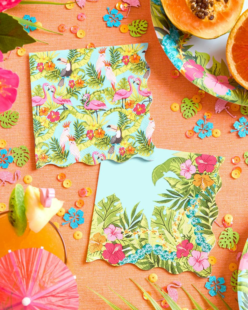 Tropical Napkins - 24 wavy paper napkins