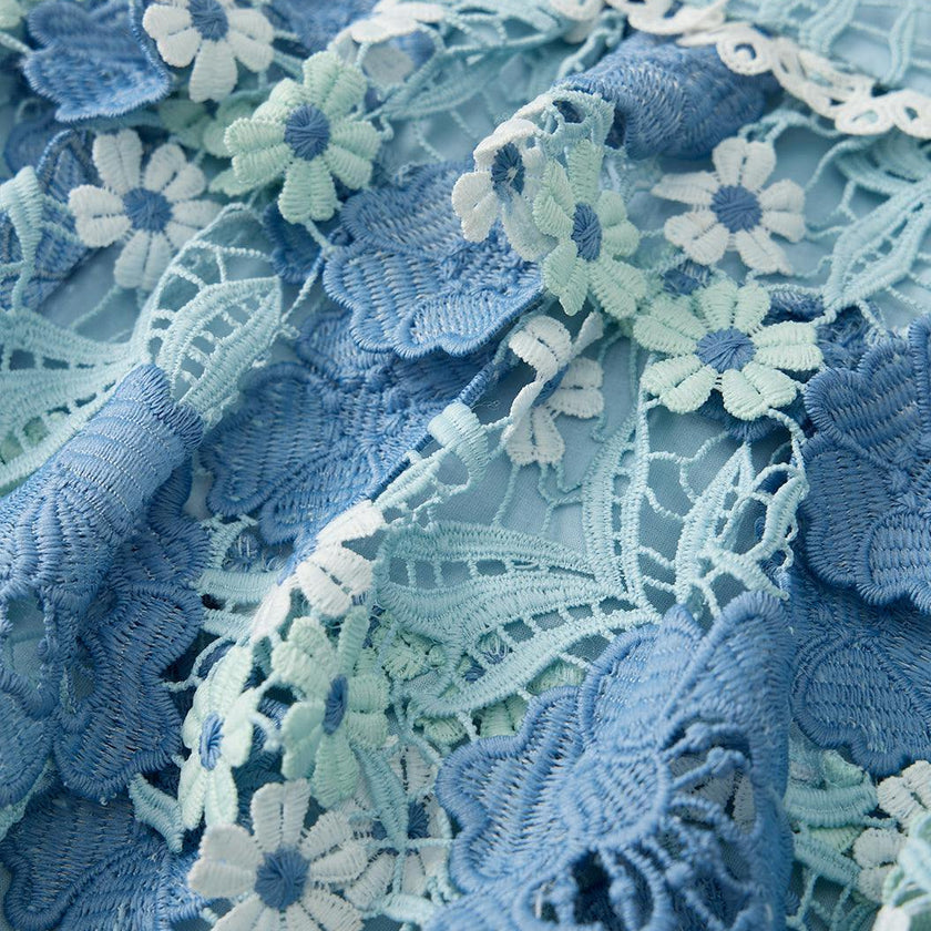 Jade Frill Embroidered Mini Skirt