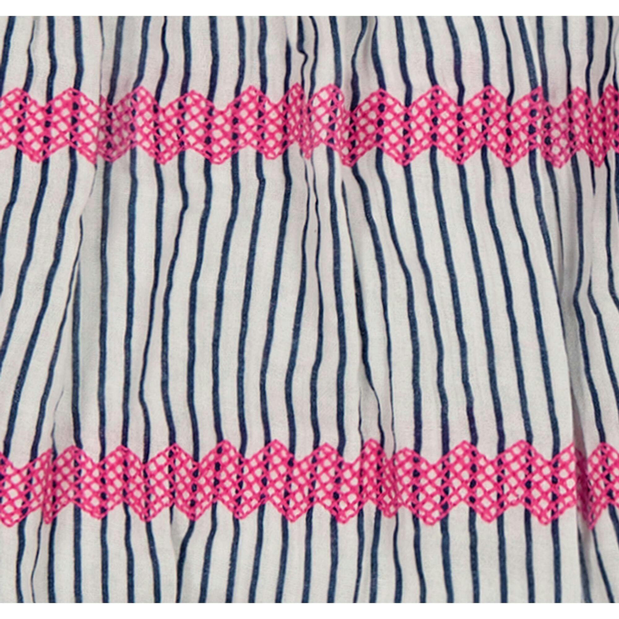 Mini Capucine Girls Marine Stripe, Blue