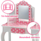 Teamson Kids Wooden Polka Dot 2-Pc. Play Vanity