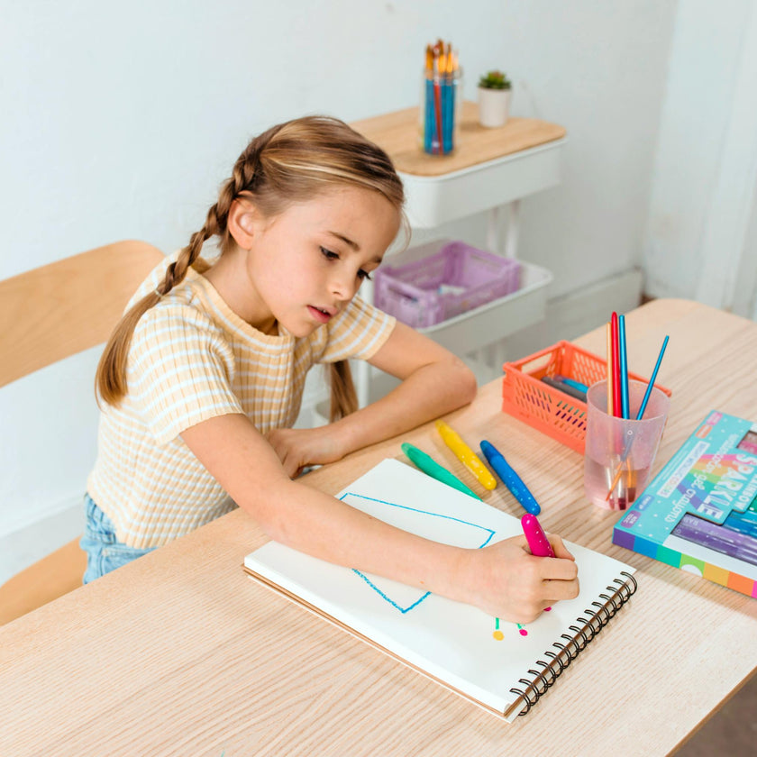 Rainbow Sparkle Metallic Watercolor Gel Crayons - Set of 12