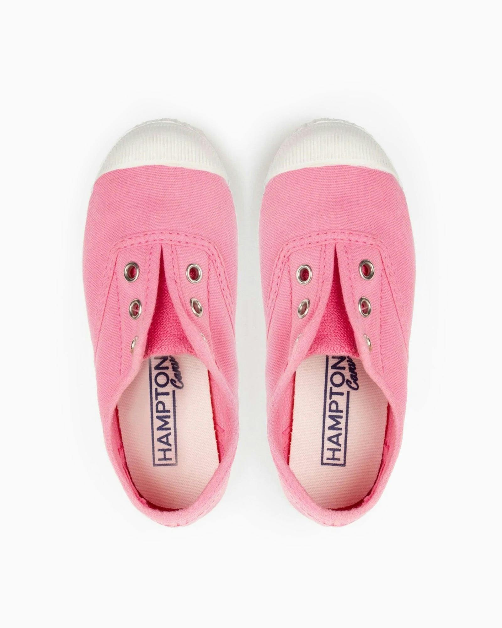 Hampton Canvas Plum Plimsolls in Bonbon Pink