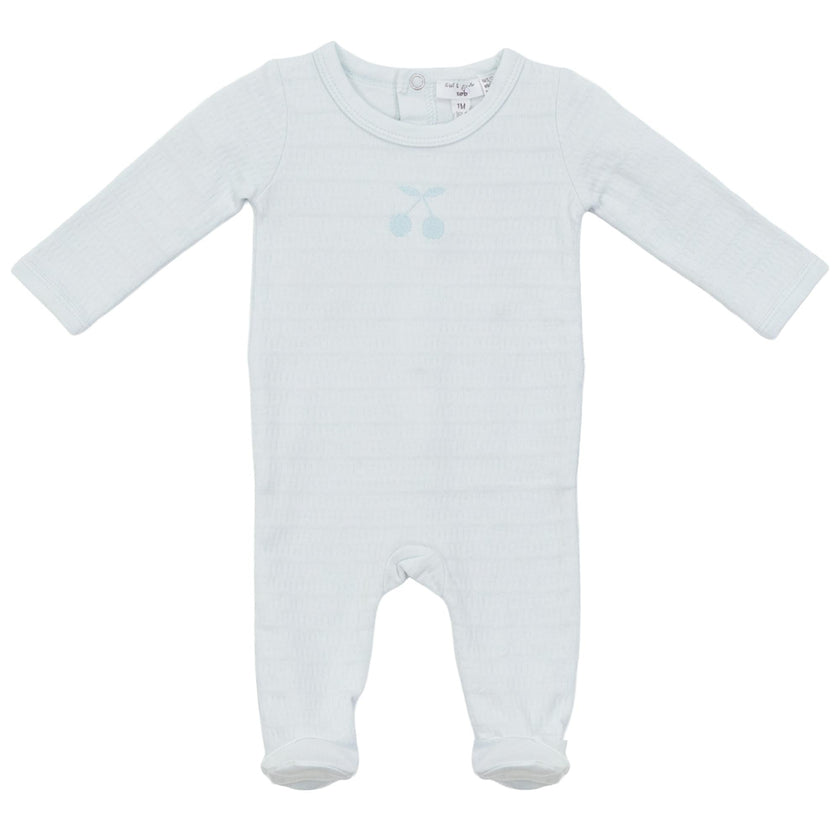 Textured Cherry Print Onesie