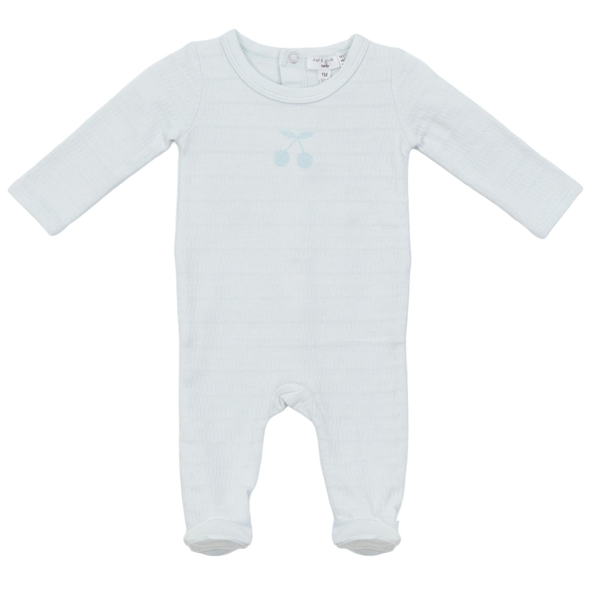 Textured Cherry Print Onesie