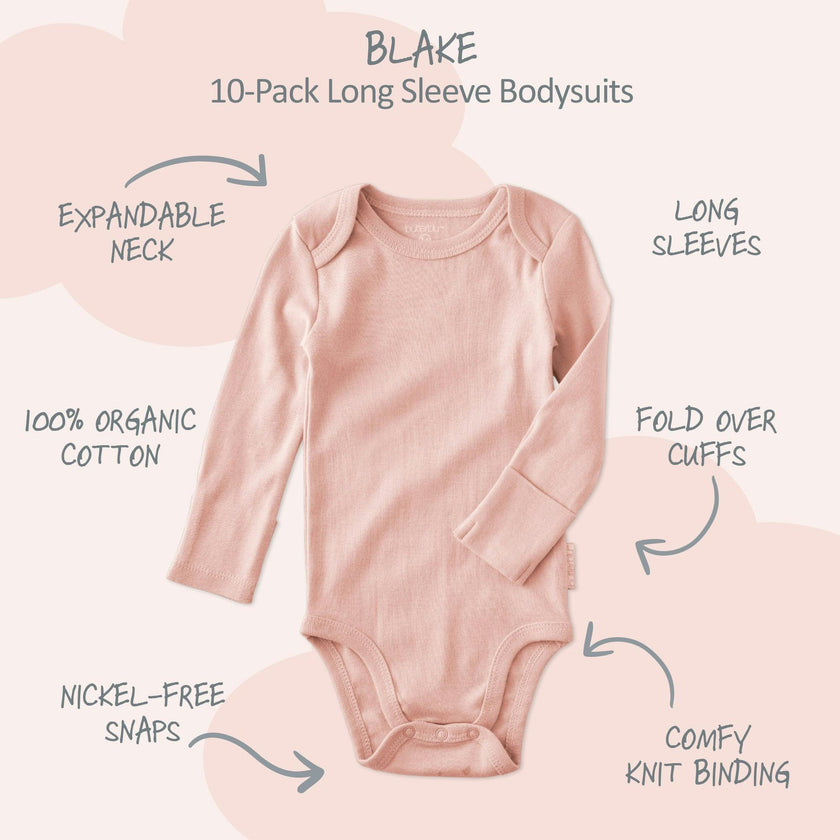 BLAKE 10-Pack Long Sleeve Bodysuit