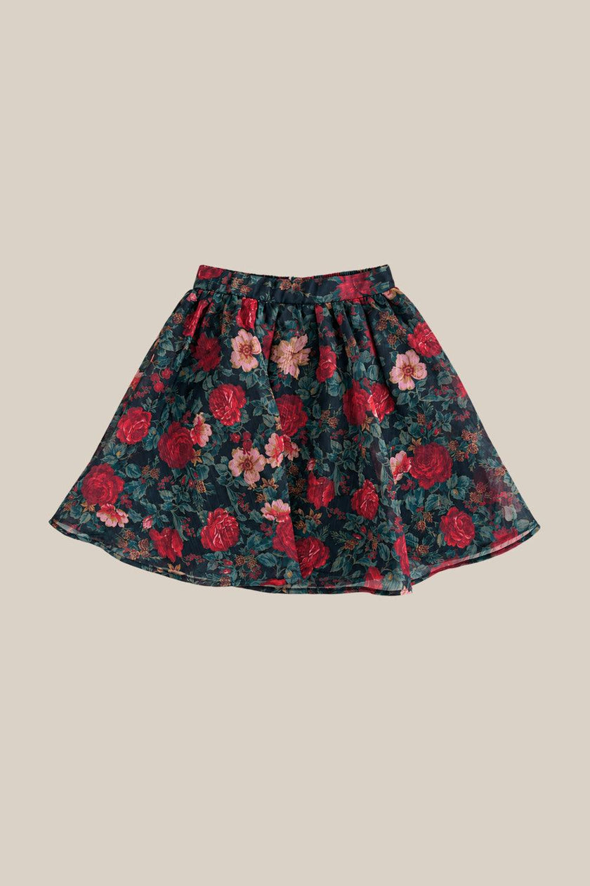 Mini Vanessa Skirt in Moody Christmas Flora