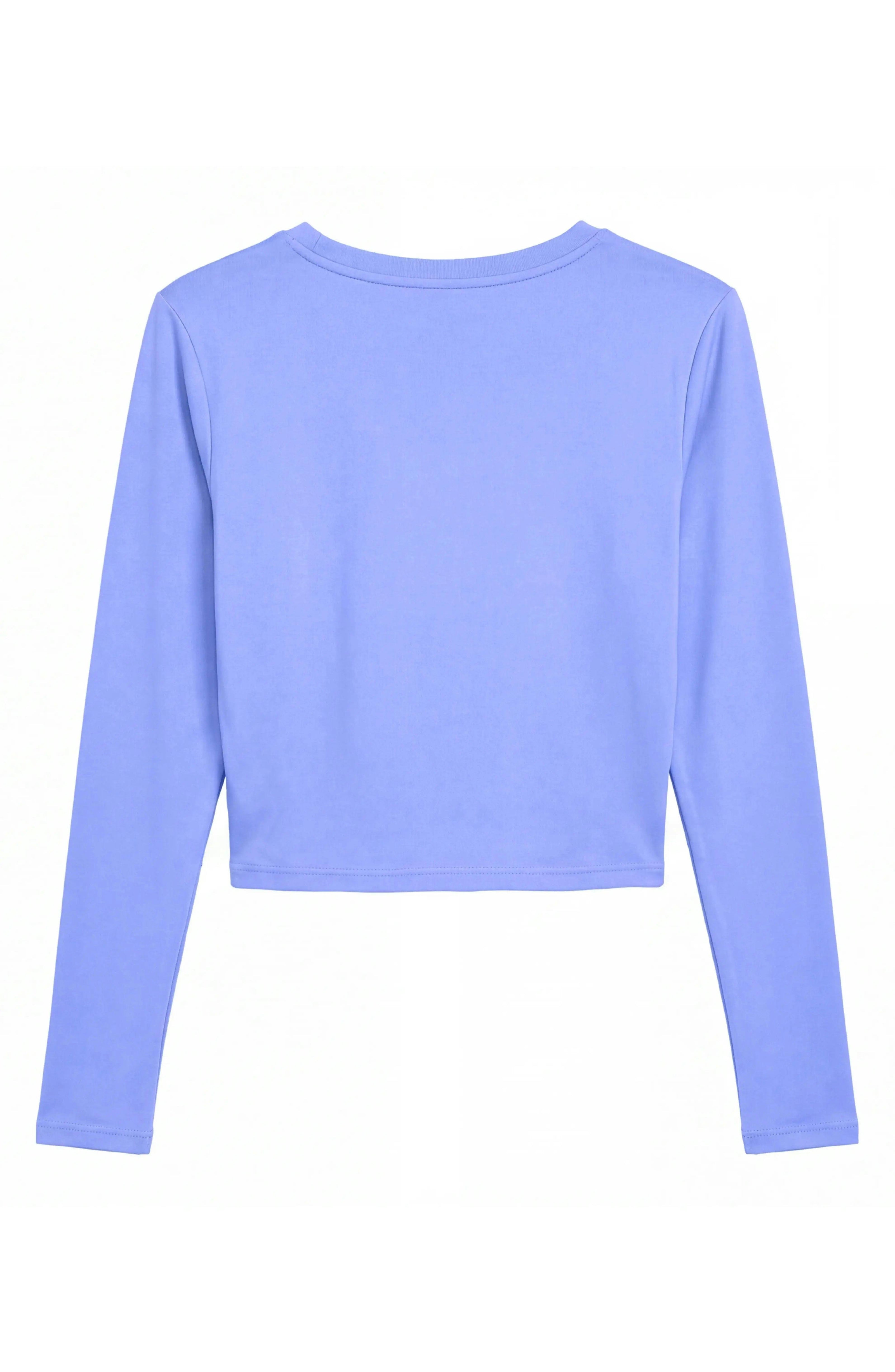 Pixie -  Ruched Long Sleeve Top - Periwinkle