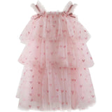 Pink Butterfly Puff Tulle Dress