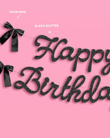 Little Black Bow Bundle - plates, napkins, bday banner