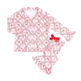 Candy Cane Scallop Christmas Two-Piece Set