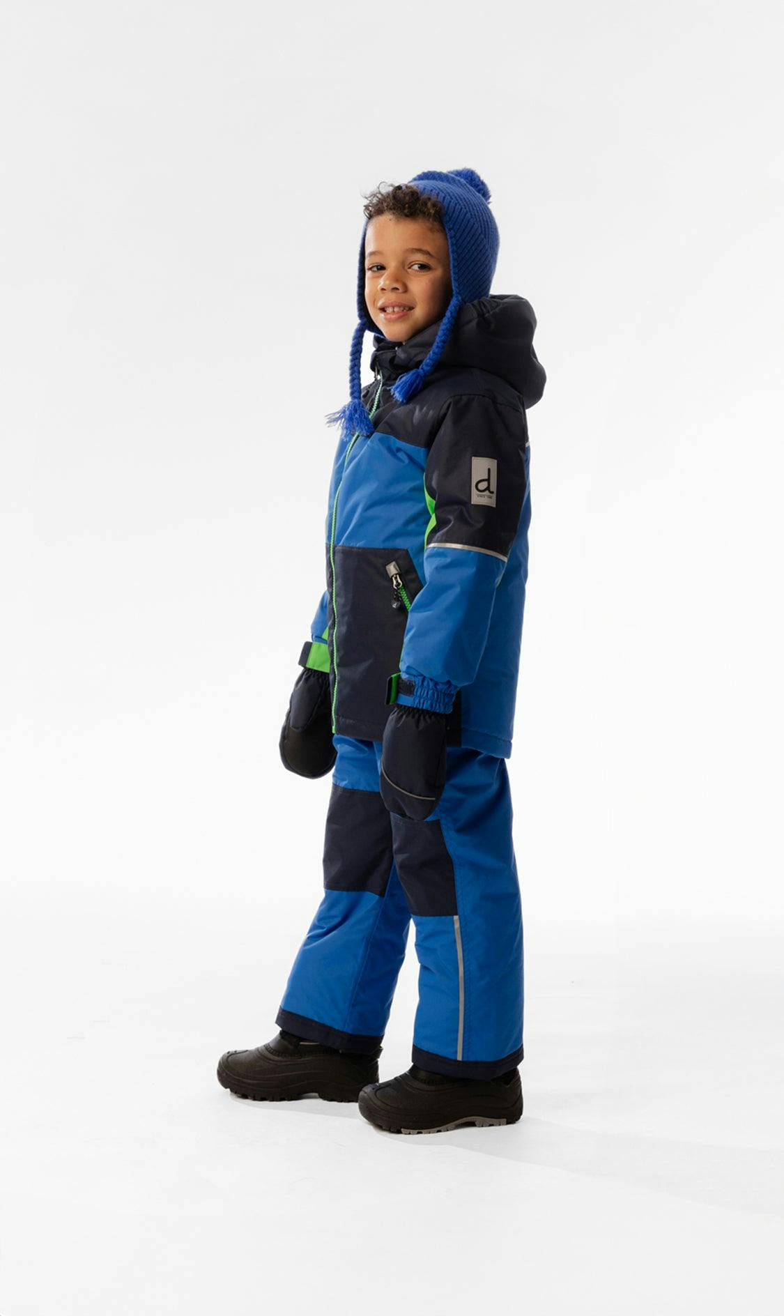 Light Weight Two Piece Chill Snowsuit Royal Blue and Green