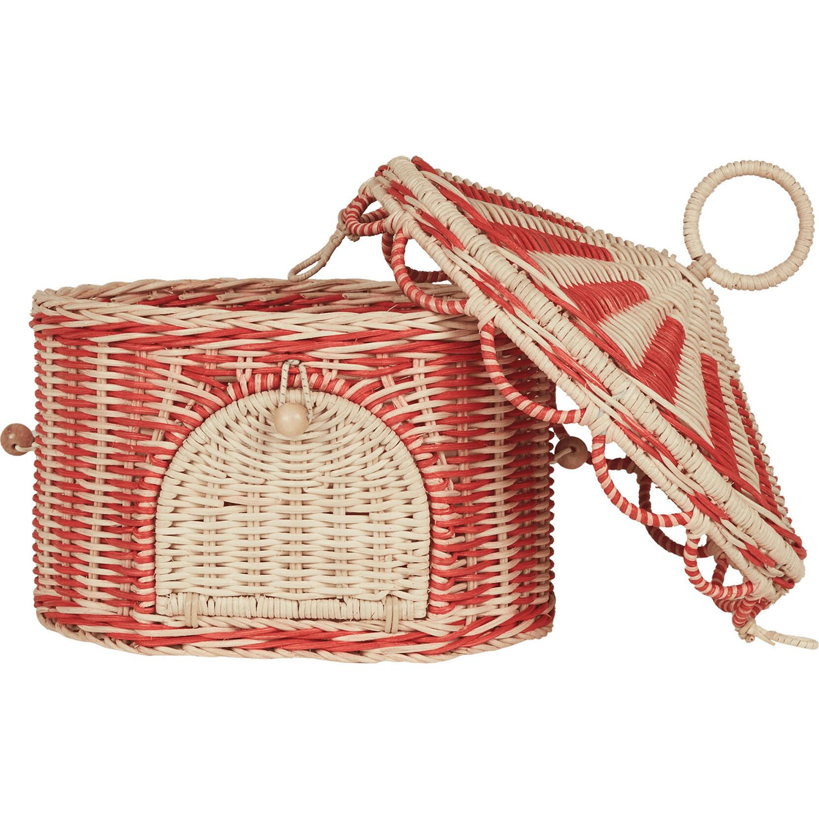 Circus Tent - Basket / Red & Straw