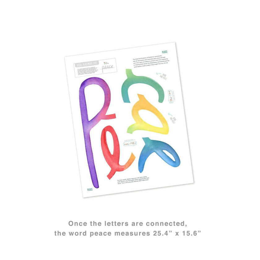 Watercolor Words • Peace • Peel-and-Stick Wall Decals