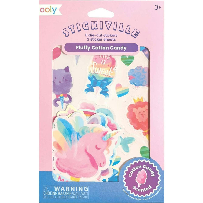 Stickiville Fluffy Cotton Candy Scented Stickers
