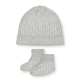 Organic Sweater Beanie and Bootie Set