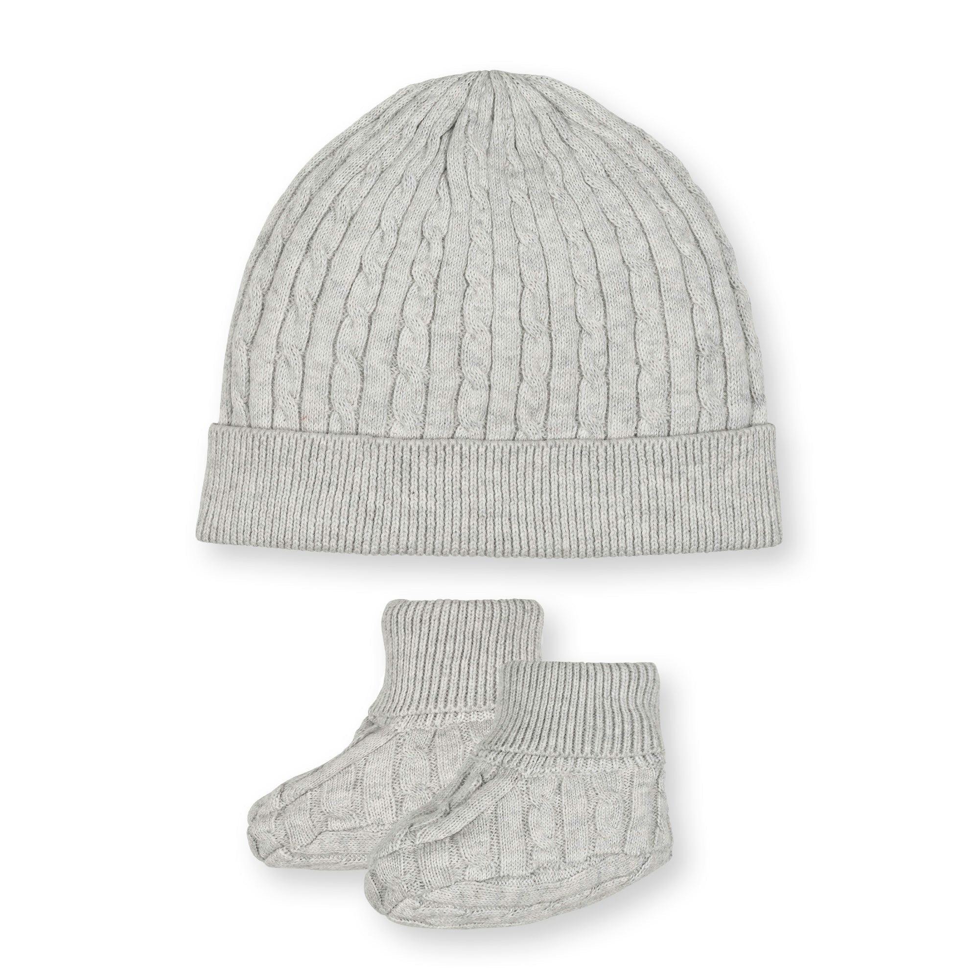 Organic Sweater Beanie and Bootie Set