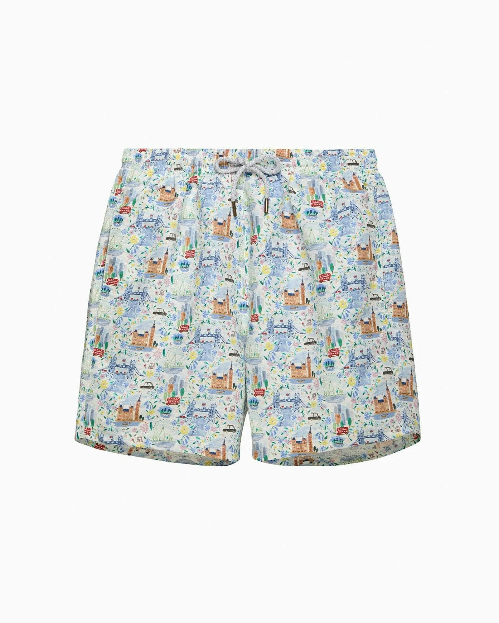 Mens Daddy & Me Swimshorts in London Scenes