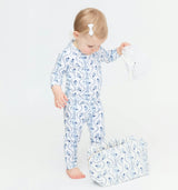 The Tiny PJ Set - Blue Vine Stripe