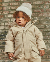 2-Tone Ribbed Beanie - Fuzzy