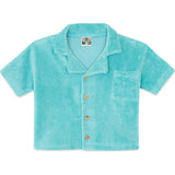 BONTON Blue Fish Terrycloth Baby Shirt