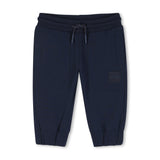 Navy Satin Jogging Pants