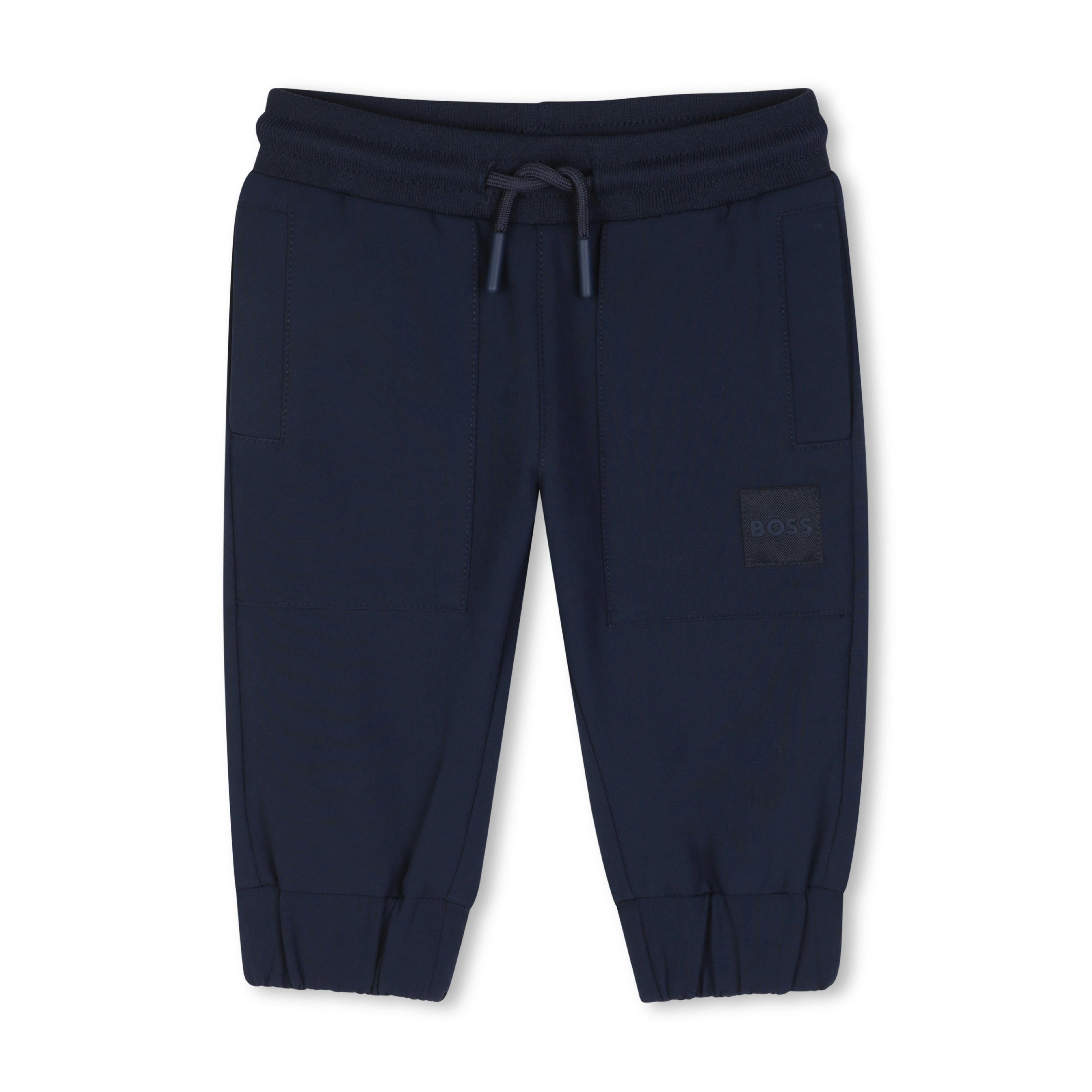Navy Satin Jogging Pants