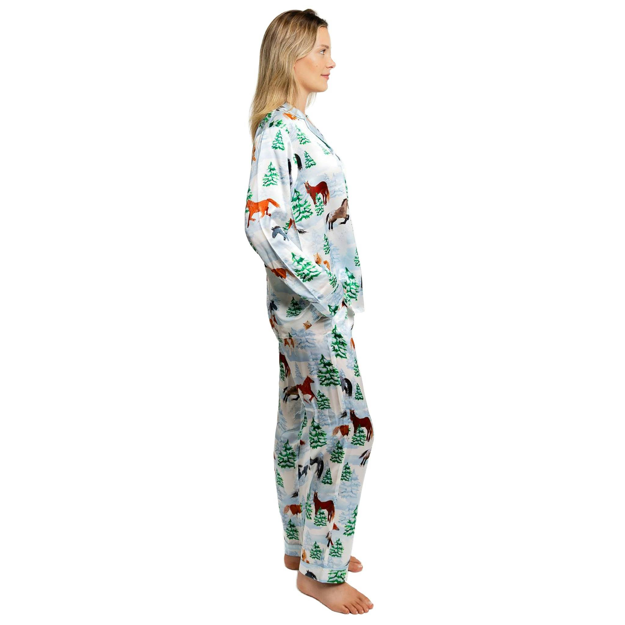 Women's Skydog Wild & Free SILK Long PJ Set