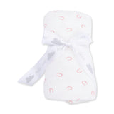 Little Horseshoes Pink - Swaddle Blanket
