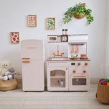 Teamson Kids Little Chef Normandy Wooden Play Kitchen with 14 Accessories