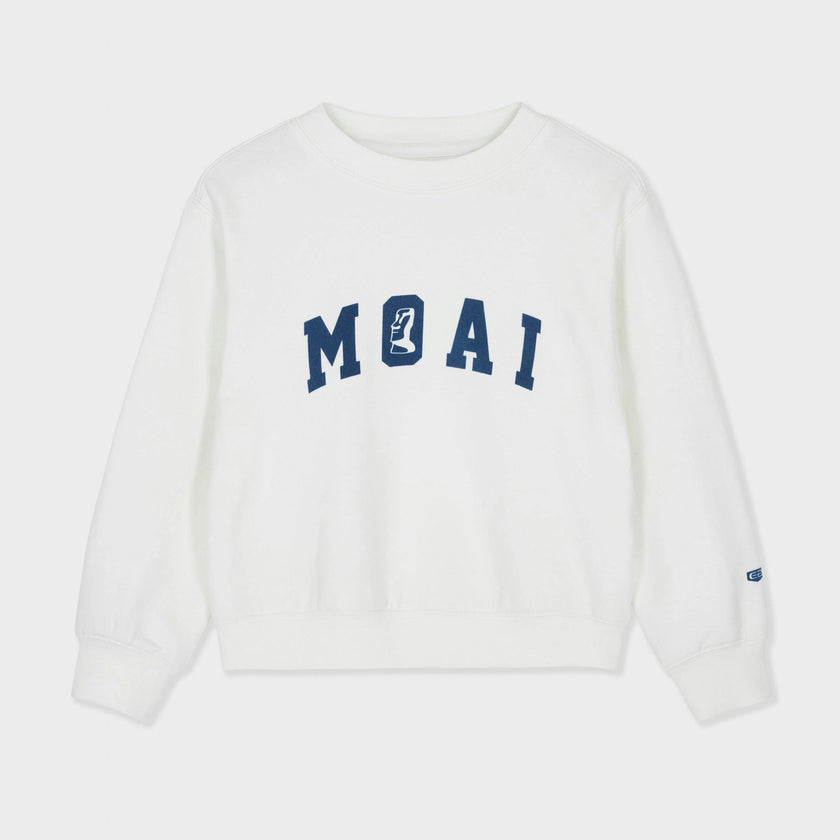 Moai Curiosity Club Gift Box with White Collegiate Kids Sweatshirt, Book, and Activities