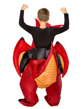 Kids' Ride on Red Dragon Light Up Inflatable Costume