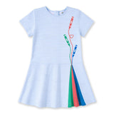 Stripe Knit Dress with Crayons