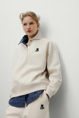 TNS Logo Woman Polo Whisper White Melange