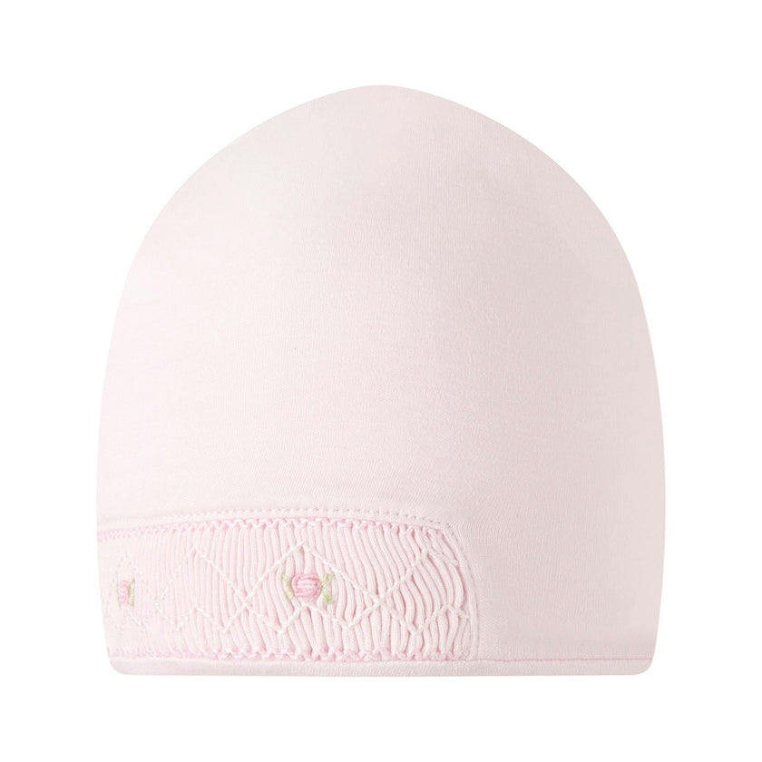 Pink Pima Smocked Hat