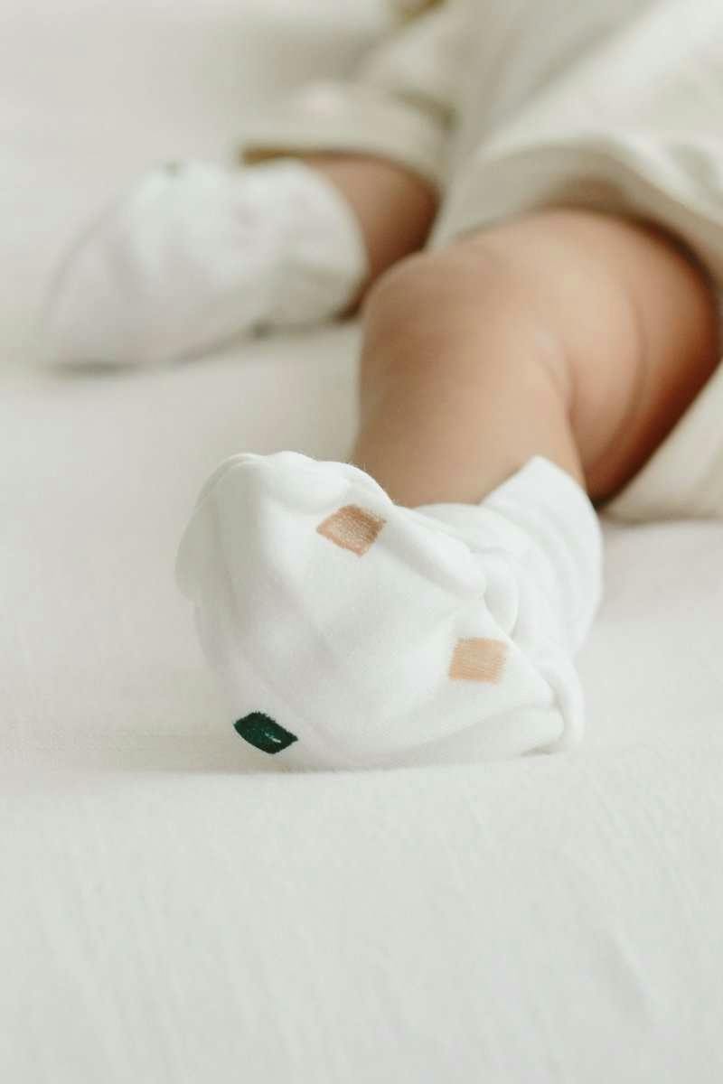 STAY ON 2-PACK BOOTS | CITY BLOCKS + SANDSTONE — Bamboo Organic Cotton Blend, 0–6M