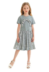 Sequin Bow T-shirt & Skirt Set